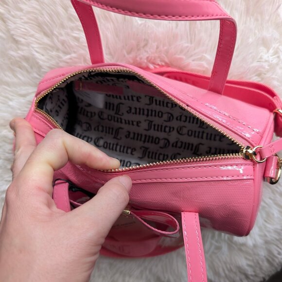 Juicy Couture, Mini Barrel Bag w Crossbody Strap, Pink Lemonade, NWT - Picture 5 of 8
